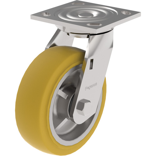 Roulette &agrave; usage moyen de s&eacute;rie 21, Pivotant, 5" (127 mm), Ur&eacute;thane, 840 lb (381 kg) FMT Sales Ltd
