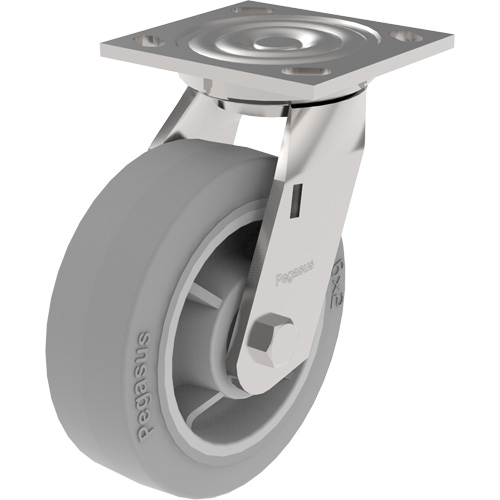21 Series Medium-Duty Caster, Rigid, 6" (152.4 mm), Thermoplastic Rubber, 500 lbs. (227 kg.) FMT Sales Ltd