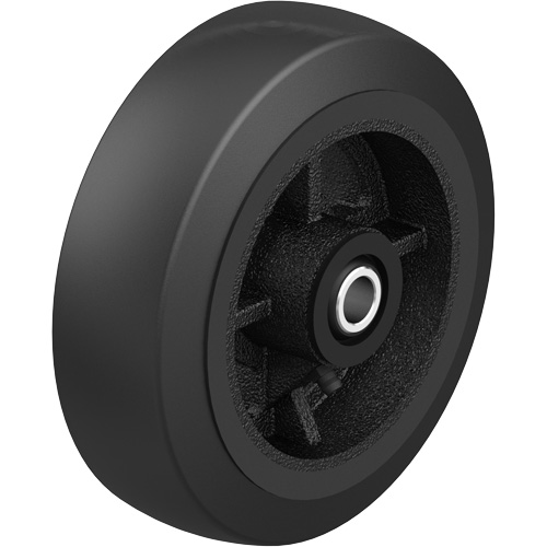 Roue en caoutchouc noir sur noyau en fonte noir, 12" (304,8 mm) dia. x 2-1/2" (64 mm) la, Capacit&eacute; de 396,8 lb (180 kg) FMT Sales Ltd
