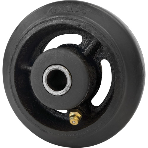 Roue en caoutchouc moul&eacute;, 4" (102 mm) dia. x 1-1/2" (38 mm) la, Capacit&eacute; de 350 lb (158 kg) FMT Sales Ltd