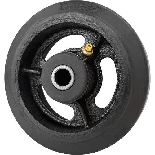 Roue en caoutchouc moul&eacute;, 5'' (127 mm) dia. x 1-1/2" (38 mm) la, Capacit&eacute; de 400 lb (181 kg) FMT Sales Ltd