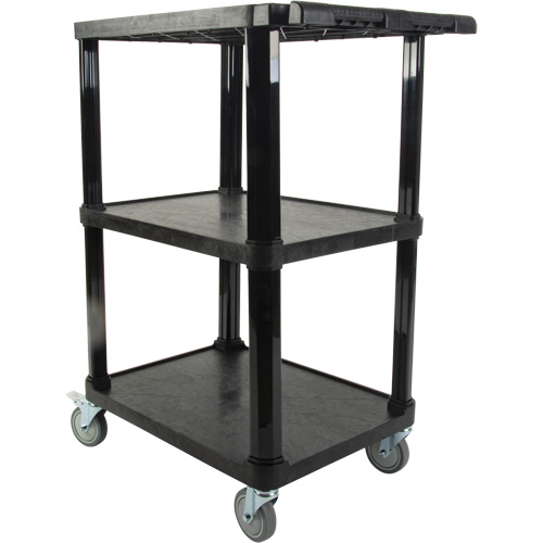 Chariot utilitaire avec tablette plate, 3 tiers, 18-1/8" x 37-3/8" x 27-3/4", Capacit&eacute; 330 lb FMT Sales Ltd