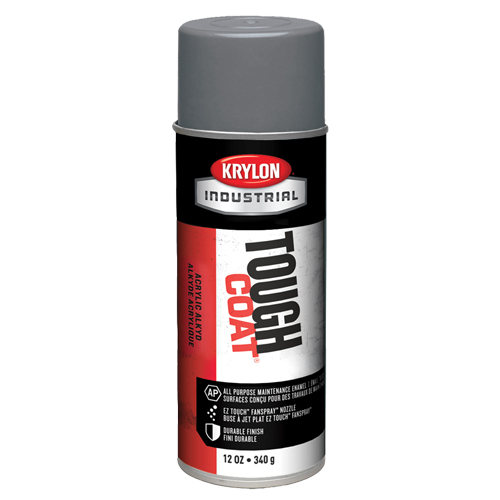 &eacute;mail acrylique &agrave; l'alkyde Tough Coat, Gris, Brillant, 12 oz, Canette a&eacute;rosol FMT Sales Ltd
