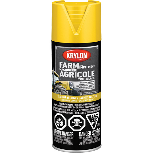 Peinture en a&eacute;rosol pour la ferme et l'&eacute;quipement, Jaune John Deere, Tr&egrave;s brillant, 12 oz, Canette a&eacute;rosol FMT Sales Ltd