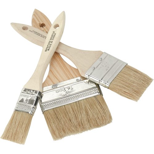 Pinceau &agrave; soies rases, Soie blanche, Manche Bois, Largeur de 1" FMT Sales Ltd