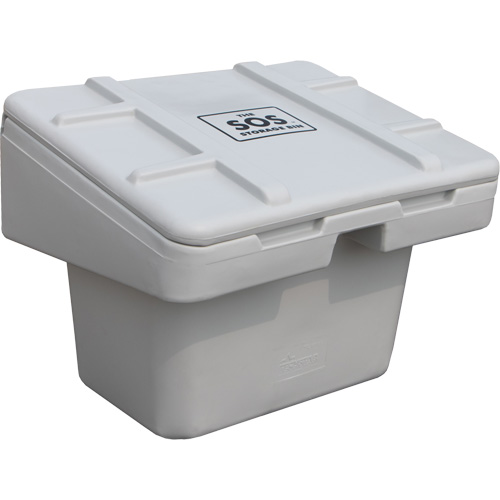 Salt Sand Container SOS, With Hasp, 30" x 24" x 24", 5.5 cu. Ft., Grey FMT Sales Ltd