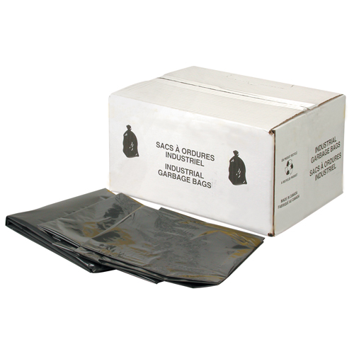 Sacs &agrave; d&eacute;chets robustes, 4T-Fort, 35" la x 50" lo, 6 mils, Noir FMT Sales Ltd