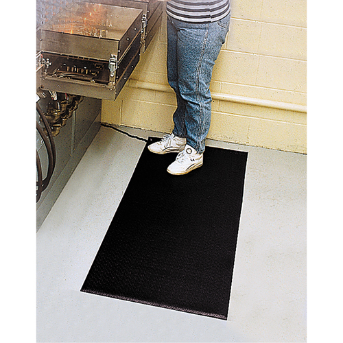 Tapis Comfort-King antistatique, 2' la x 3' lo x 3/8" &eacute;p, Rugueux, Bleu FMT Sales Ltd
