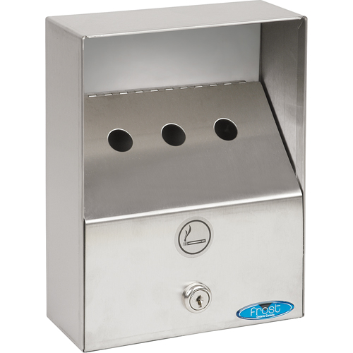 Cendriers, Montage mural, Acier inoxydable, Capacit&eacute; 1 litre, Hauteur 9" FMT Sales Ltd