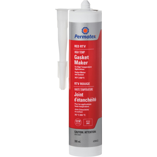 Hi-Temp Red RTV Gasket Maker, 300 ml, Tube, Red FMT Sales Ltd