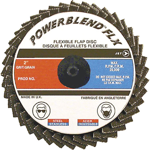 Powerblend FLX Roll-On Flap Disc, 3" x 120 Grit, Zirconia Alumina FMT Sales Ltd