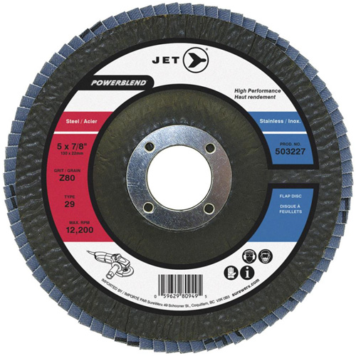 PowerBlend Flap Disc, 7" x 7/8", Type 29, Z40 Grit, Zirconia Alumina FMT Sales Ltd