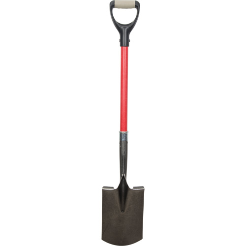 Pelles robustes, Fibre de verre, Lame Acier au carbone, Manche en Prise en D, Longueur 30-1/2" FMT Sales Ltd