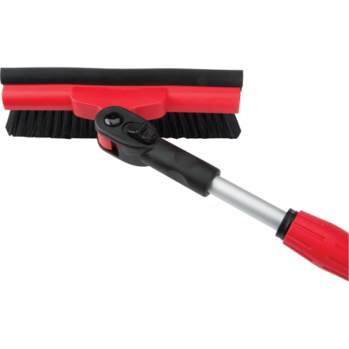 Balai &agrave; neige avec t&ecirc;te pivotante, T&eacute;lescopique, lame , 52" Longueur, Noir/Rouge FMT Sales Ltd