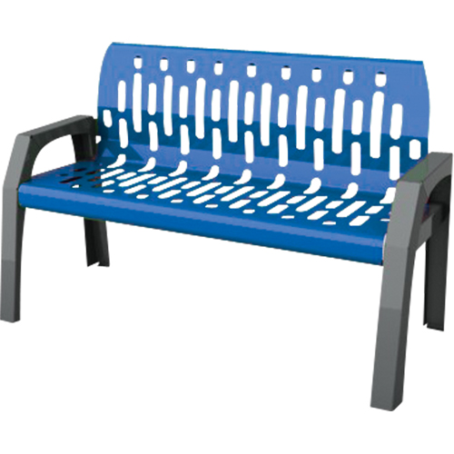 Bancs Stream, Acier, 48" lo x 25" la x 34" h, Bleu FMT Sales Ltd