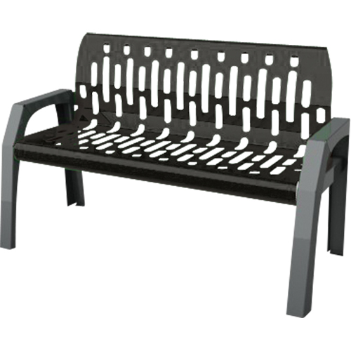 Bancs Stream, Acier, 48" lo x 25" la x 34" h, Noir FMT Sales Ltd