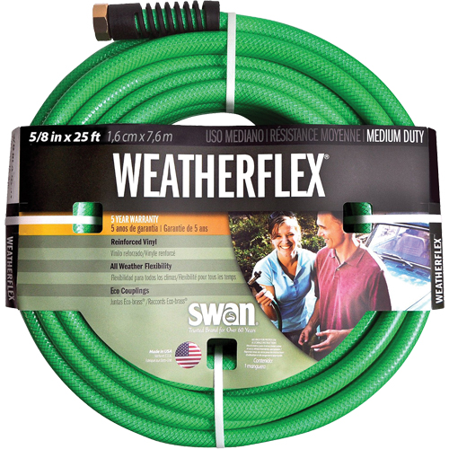 Weatherflex Medium Duty Garden Hoses, Vinyl, 5/8" dia. x 25' FMT Sales Ltd