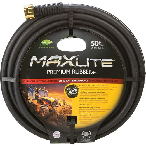 Boyaux pour usage commercial, Caoutchouc, 5/8" dia x 50' FMT Sales Ltd