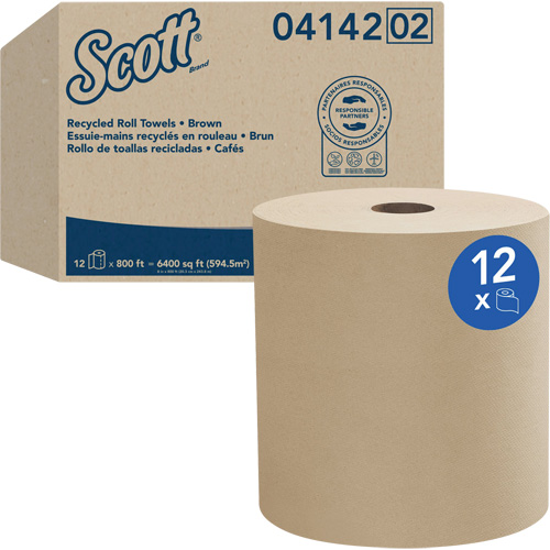 Serviettes en rouleaux durs Universel  de Scott, 1 pli, Standard, 800' lo FMT Sales Ltd