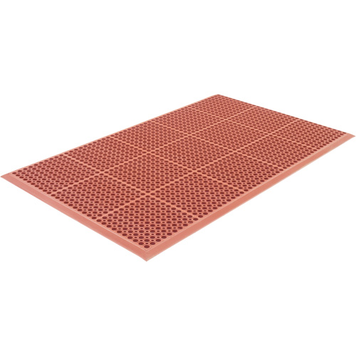Competitor Series Mats, Slotted, 3' x 5' x 7/8", Orange, Natural Rubber FMT Sales Ltd