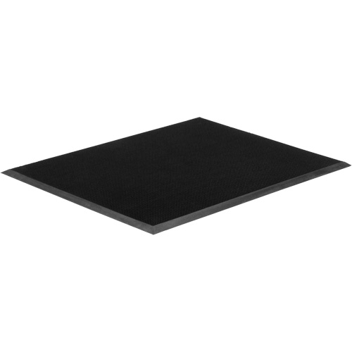 Tapis Gritstop Fingermat, Caoutchouc, Grattoir Type, Motif Textur&eacute;, 2' x 2-2/3', Noir FMT Sales Ltd