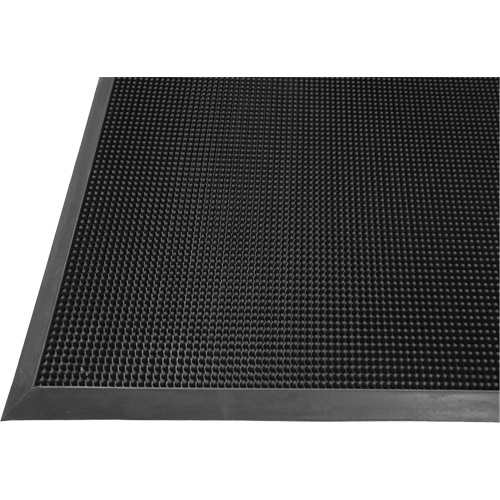Tapis Gritstop Fingermat, Caoutchouc, Grattoir Type, Motif Textur&eacute;, 2' x 2-2/3', Noir FMT Sales Ltd