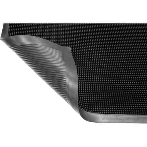 Tapis Gritstop Fingermat, Caoutchouc, Grattoir Type, Motif Textur&eacute;, 2' x 2-2/3', Noir FMT Sales Ltd