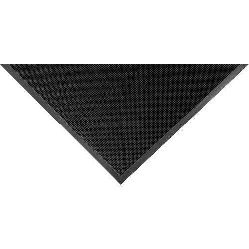 Tapis Gritstop Fingermat, Caoutchouc, Grattoir Type, Motif Textur&eacute;, 2' x 2-2/3', Noir FMT Sales Ltd