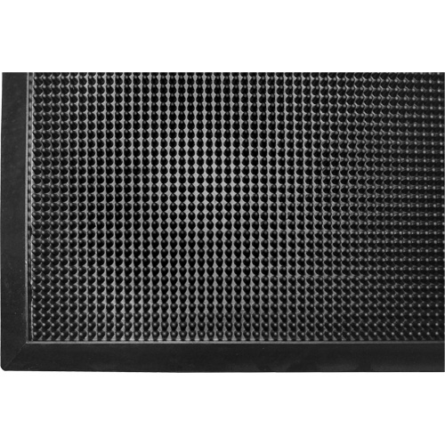 Tapis Gritstop Fingermat, Caoutchouc, Grattoir Type, Motif Textur&eacute;, 2' x 2-2/3', Noir FMT Sales Ltd