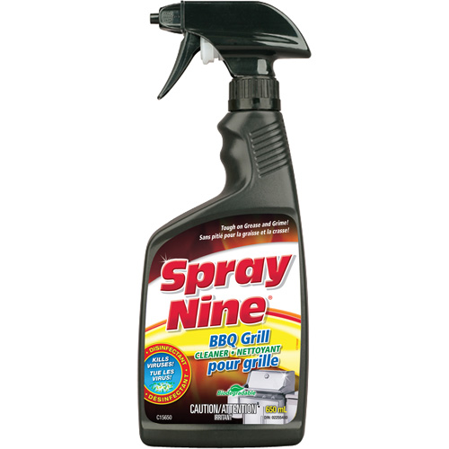 Nettoyant pour grille de BBQ Spray Nine, 650 ml, Bouteille &agrave; g&acirc;chette FMT Sales Ltd