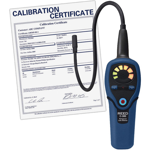 D&eacute;tecteur de fuites de r&eacute;frig&eacute;rant avec certificat de calibration FMT Sales Ltd