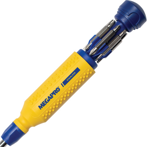 Original Stainless Steel 15-in-1 Multi-Bit Screwdriver, 8-37/50" L, Textured Handle FMT Sales Ltd
