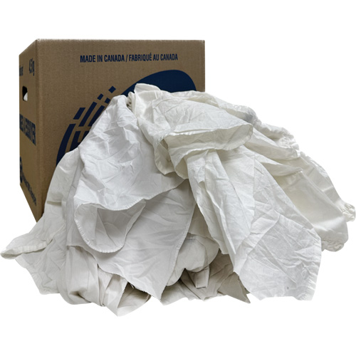 Boîte de chiffons d'essuyage, Blanc, 10 lb FMT Sales Ltd