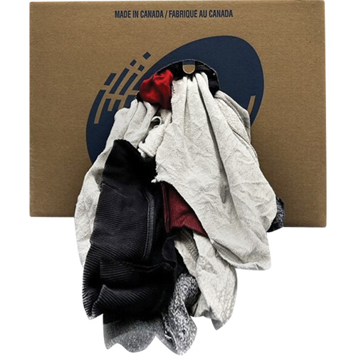 Western Wiper Rags Box, Fleece, Mix Colours, 20 lbs. FMT Sales Ltd