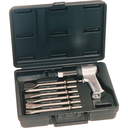 Ensemble de marteau pneumatique de s&eacute;rie lourde, 3 pi³/min, 1/4" NPT, 3000 coups/min, 3/4" x 2-9/32" (19,05 mm x 57,94 mm) FMT Sales Ltd