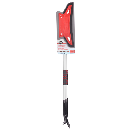 Balai &agrave; neige anti&eacute;gratignures, T&eacute;lescopique, lame Mousse de CAV/E, 52" Longueur, Rouge FMT Sales Ltd