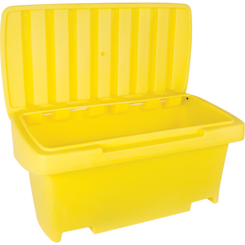 Heavy-Duty Outdoor Salt and Sand Storage Container, 24" x 48" x 24", 10 cu. Ft., Yellow FMT Sales Ltd