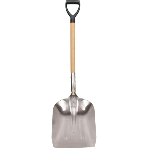 Scoop Shovel, Wood, Aluminum Blade, D-Grip Handle, 24-1/2" Length FMT Sales Ltd