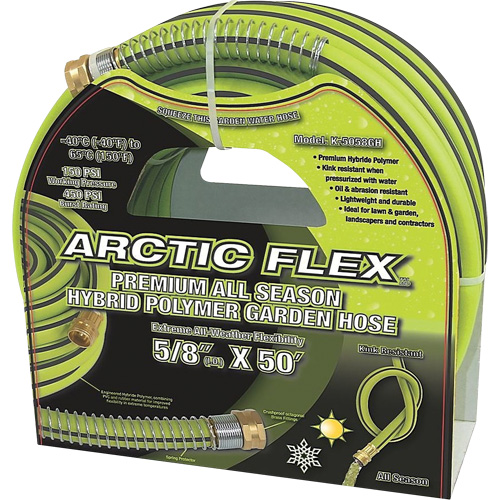 Premium Hybrid Polymer Garden Hose, PVC/Rubber, 5/8" dia. x 50' FMT Sales Ltd