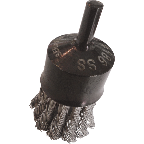 Brosses mont&eacute;es &agrave; fils nou&eacute;s, 1" dia., dia. Des fils 0,020", Tige 1/4" FMT Sales Ltd