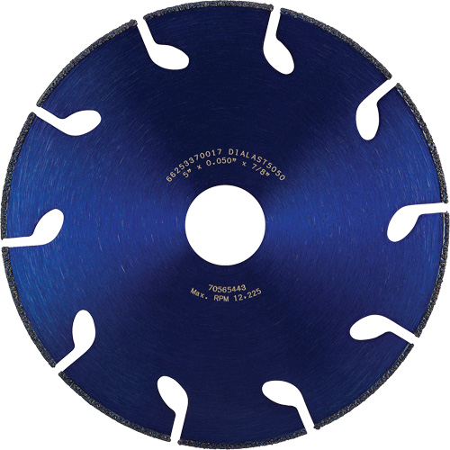 Dialast RightCut Cut-Off Wheel, 5" x 0.05", 7/8" Arbor, Type 01/41, Diamond, 12225 RPM FMT Sales Ltd