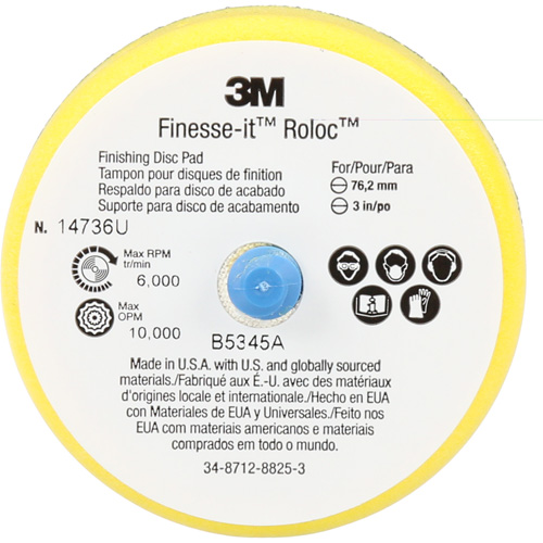 Finesse-it Roloc Finishing Disc Pad, 3" Dia. FMT Sales Ltd