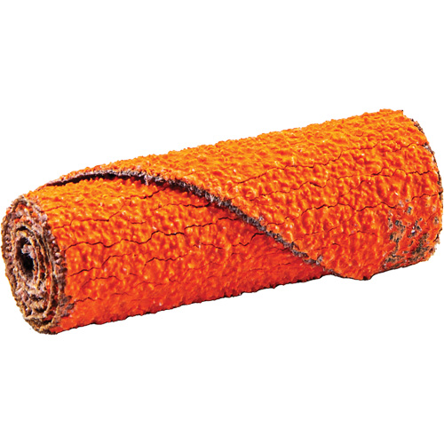 Cartouche de ruban abrasif en rouleau, 60 Grain, 1/2" dia., C&eacute;ramique d'alumine, 1-1/2" lo, 1/8" Dimension de l'arbre FMT Sales Ltd
