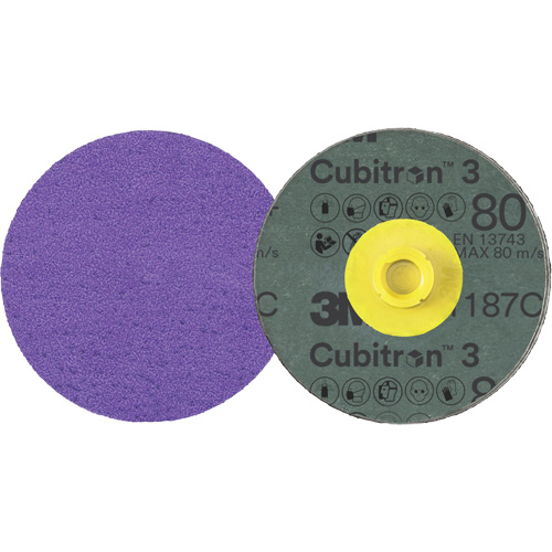 Cubitron 3 Roloc Fibre Disc, 4" Dia., 80+ Grit, Ceramic FMT Sales Ltd