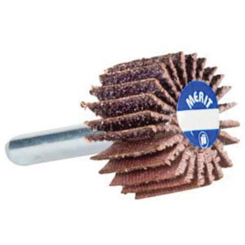Mini Flap Wheel, Aluminum Oxide, 80 Grit, 1-1/2" x 1-1/2" x 1/4" FMT Sales Ltd