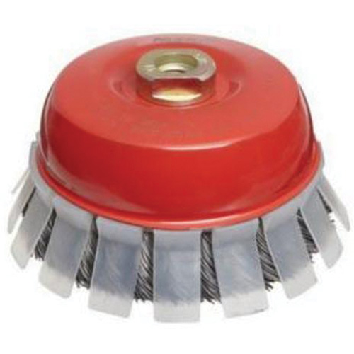 Brosse-boisseau &agrave; fils nou&eacute;s avec protecteur, 2-3/4" dia. x 5/8"-11 arbre FMT Sales Ltd