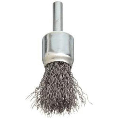 Brosse &agrave; fils cr&ecirc;p&eacute;s avec moyeu, 3/4", Fils 0,006", Tige 1/4" FMT Sales Ltd