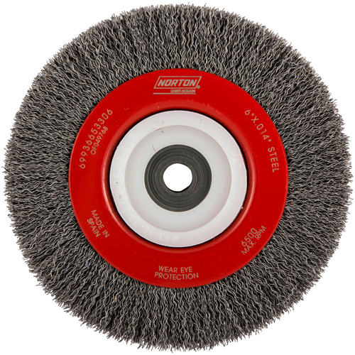 Roue d'&eacute;tabli sertie, 6" dia., Fils 0,014", Arbre 1/2"-2 FMT Sales Ltd