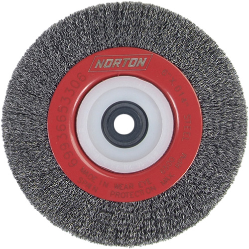 Roue d'&eacute;tabli sertie, 6" dia., Fils 0,014", Arbre 1/2"-2 FMT Sales Ltd
