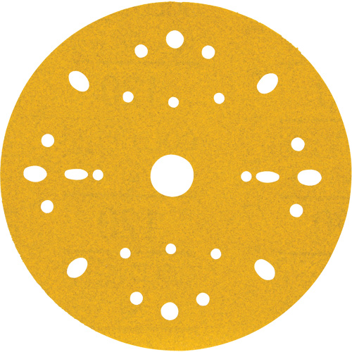 Disque abrasif dor&eacute; Hookit, dia 6", Grain 120, Oxyde d'aluminium, Poids C FMT Sales Ltd